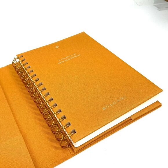 BVLGARI Schedule book logo Memo pad with stickers notebook paper Orange - Picture 5 of 12